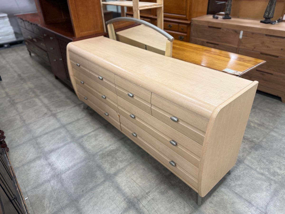 Light Wood Dresser with Mirror