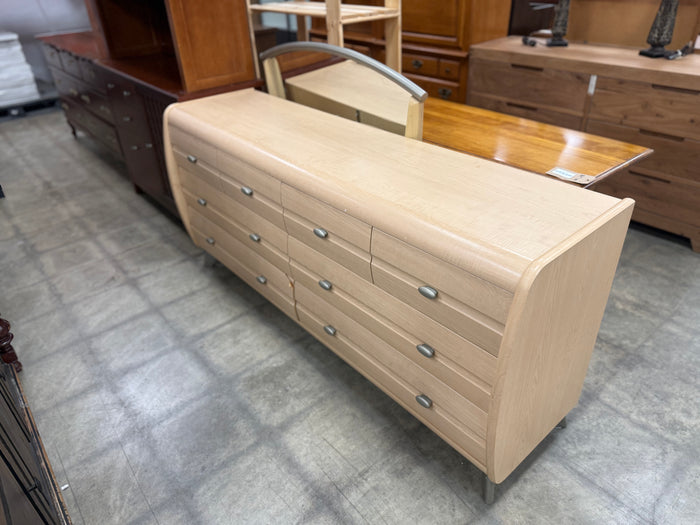 Light Wood Dresser with Mirror