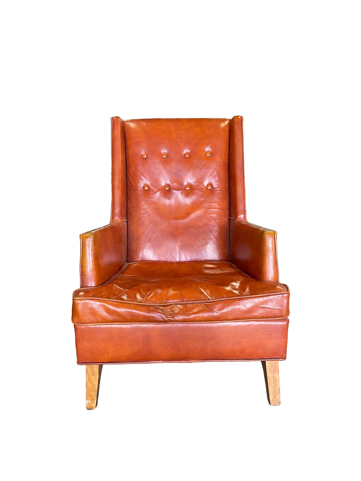 Orange Leather Armchair