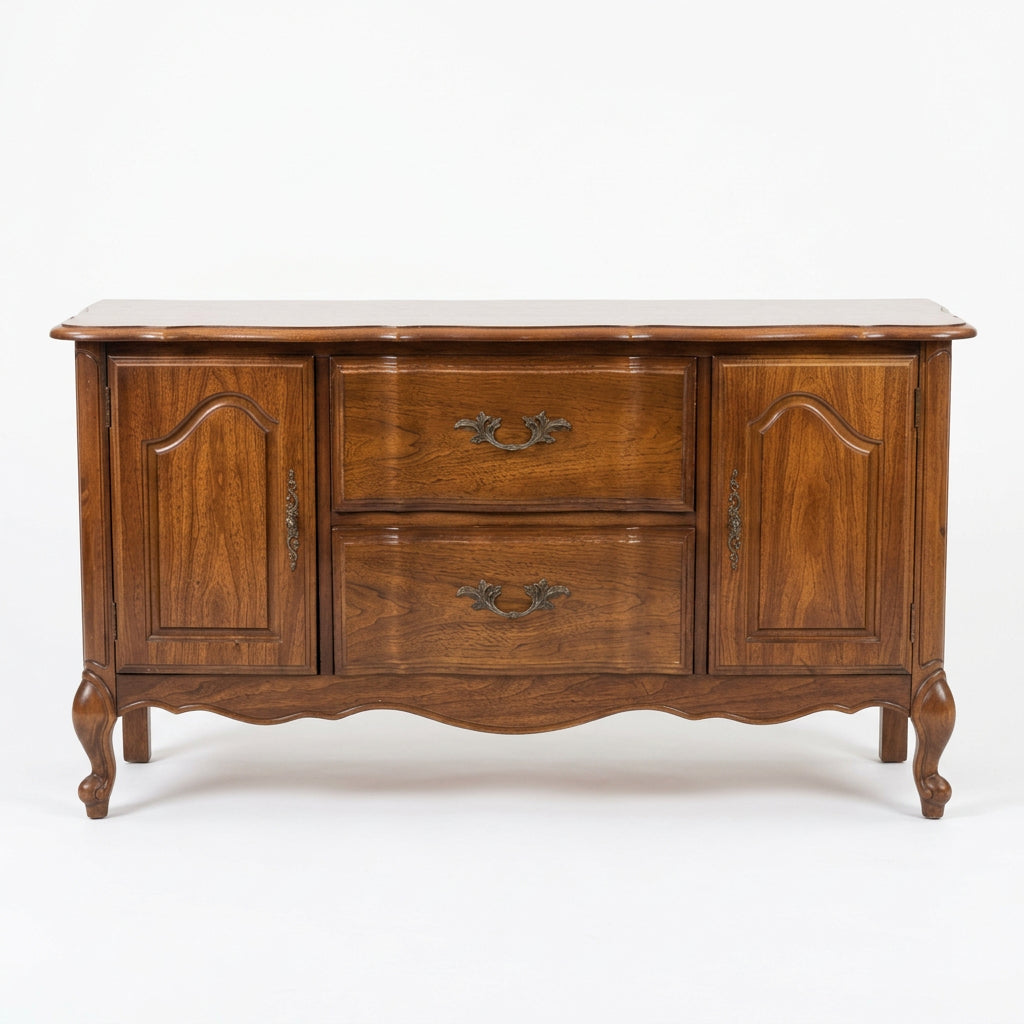 Vintage French Provincial Buffet with 2 Drawers