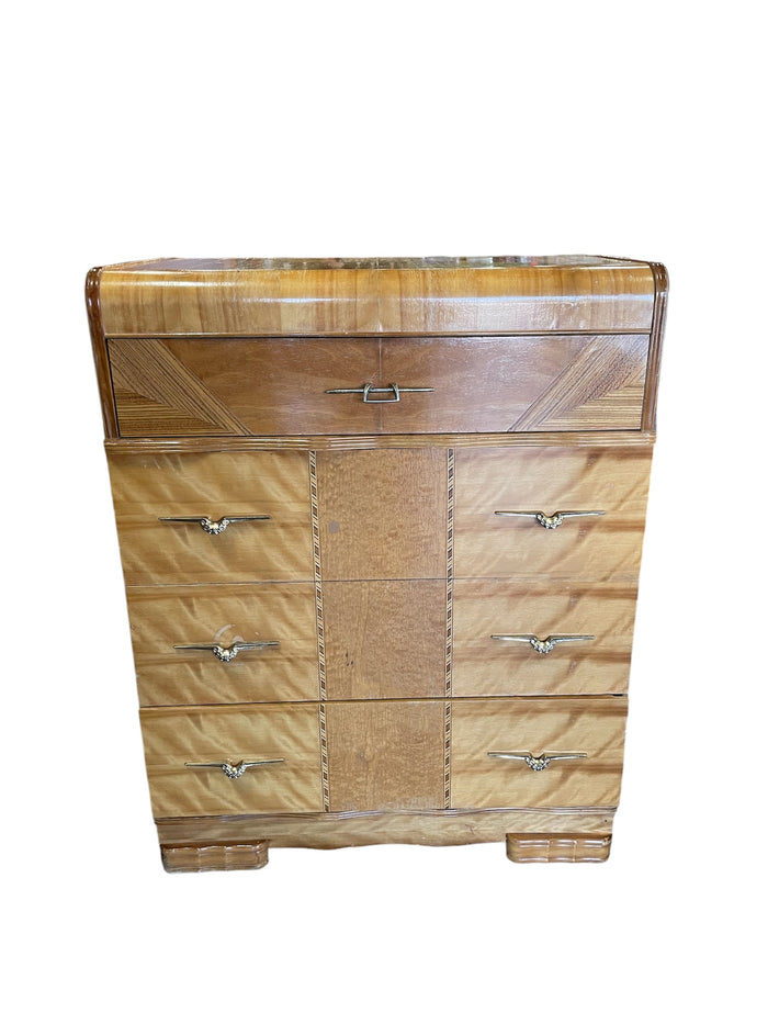 4-Drawer Light Wood Tallboy Dresser