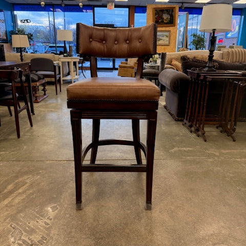 22 Inch Antique High Back Swivel Chair