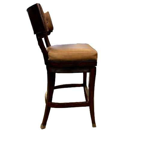 22 Inch Antique High Back Swivel Chair