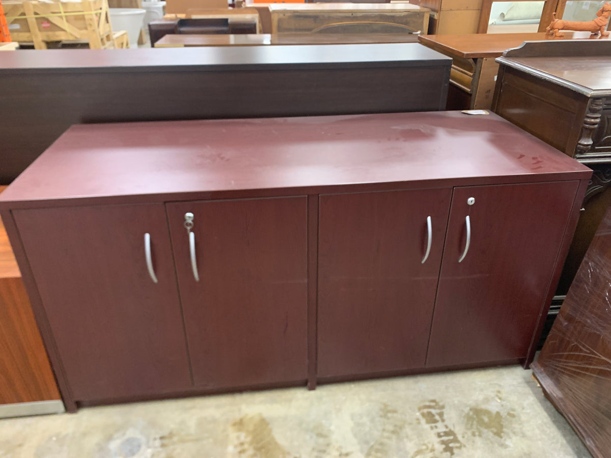 Maroon Office Cabinet W/4 Doors