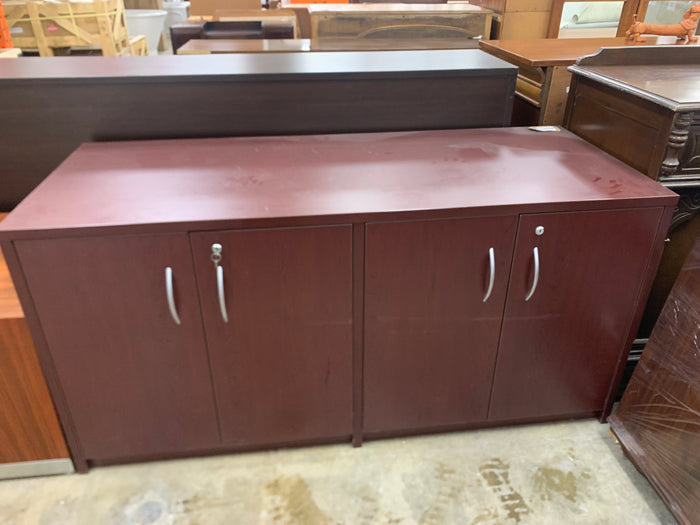 Maroon Office Cabinet W/4 Doors