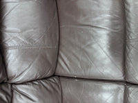 Dark Brown Leather Recliner Loveseat