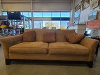 2-Seater Tan Microfiber Sofa