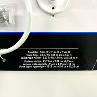 3-Piece Bathroom Hardware Set in White Finish