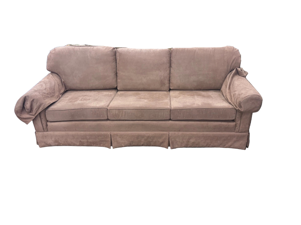 Dusty Rose Patterned 3-Seater Sofa