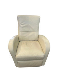 Cream Faux Leather Armchair