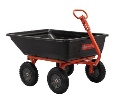 Agri-Fab 4-Wheel Poly Convertible Pull/Tow Garden Dump Cart