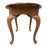 Oak Toned Round End Table