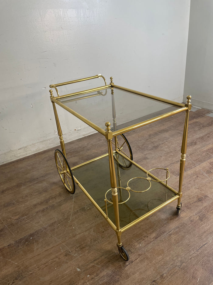 Brass & Glass Bar Cart