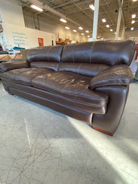 Drak Brown Leather Sofa