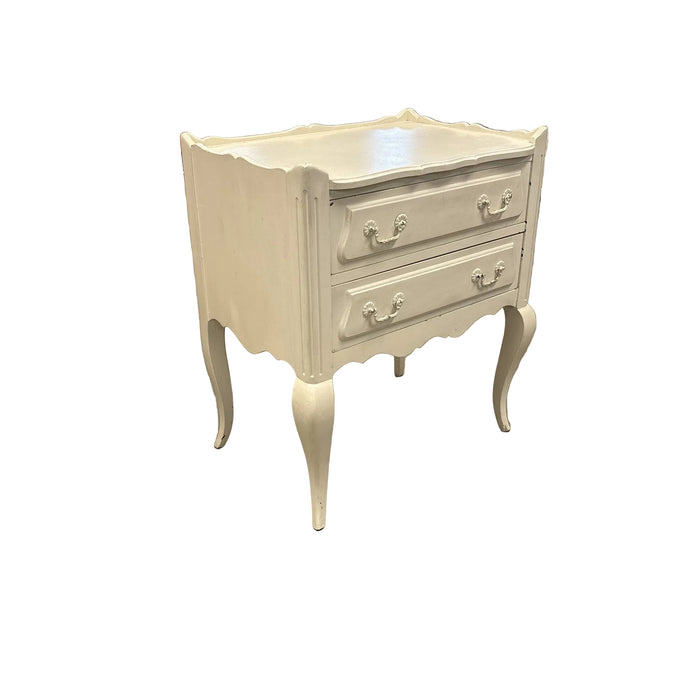 24-INCH FRENCH PROVINCIAL NIGHT STAND WITH 2 DRAWERS