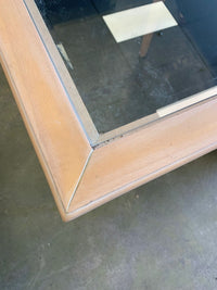 24-inch W Glass Top Coffee Table in Light Oak