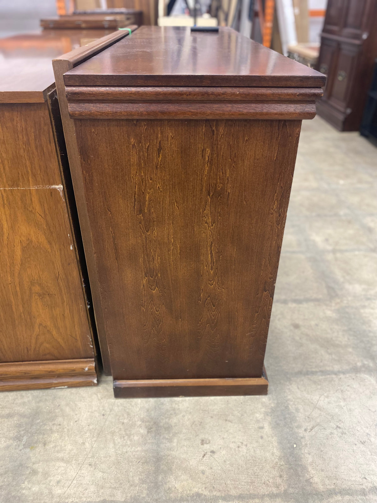 Dark Brown Fireplace Entertainment Centre