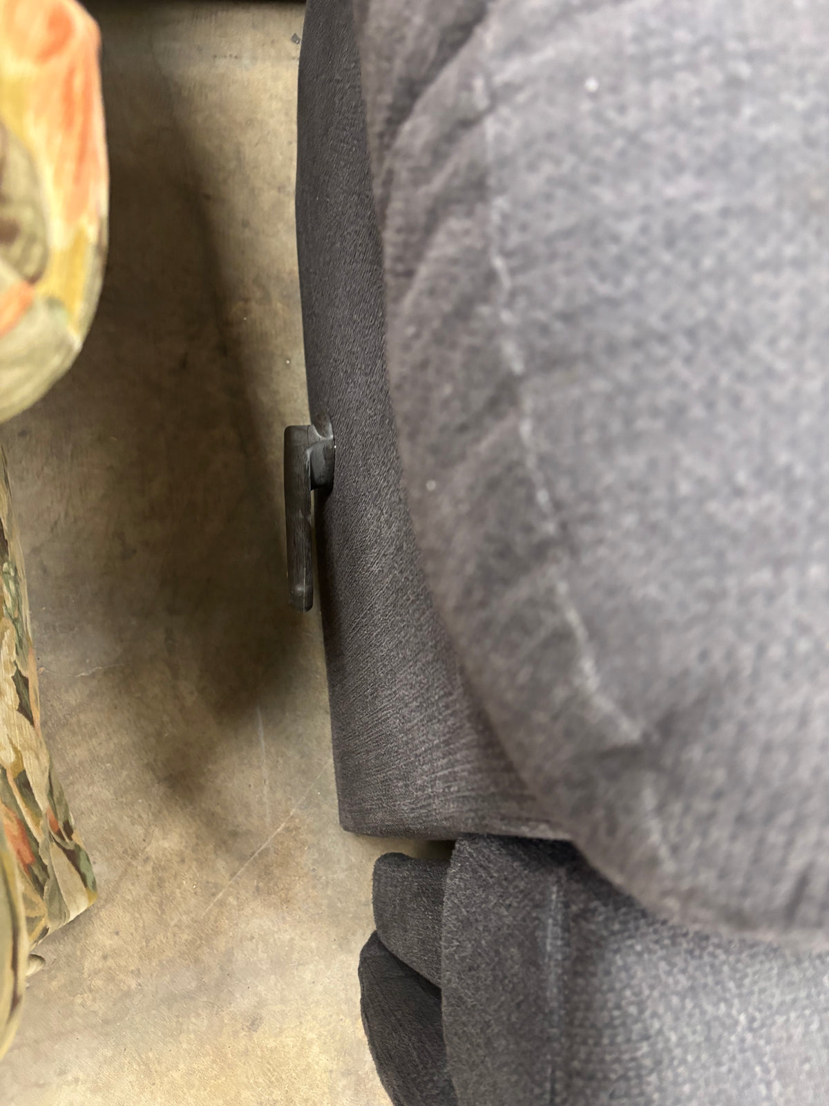 Dark Grey Fabric Recliner Rocker