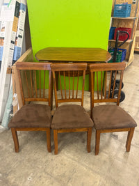 Rustic Brown Wooden Dining Set