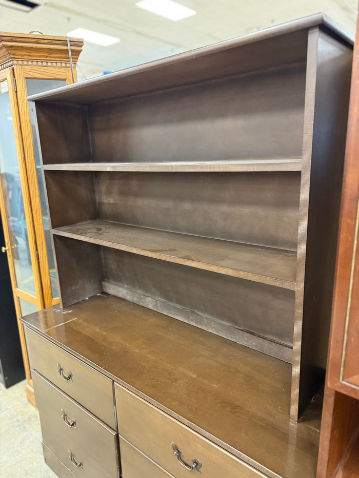 Chocolate Brown Hutch and Dresser Set