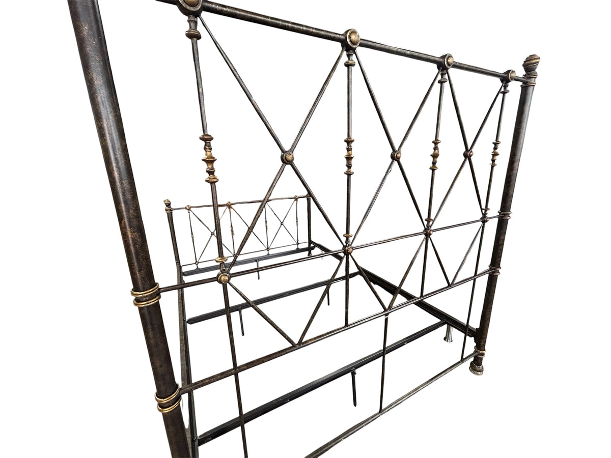 Nefertiti Metal Queen Bed Frame (The Bombay Furniture)