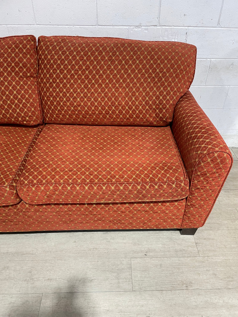 Vintage Three Seater Sofa in Red