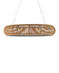 Oval Rattan Chandelier by Currey & Company