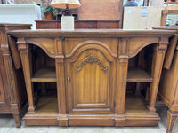 Vintage Walnut Drop-Leaf Sideboard w. Wheels