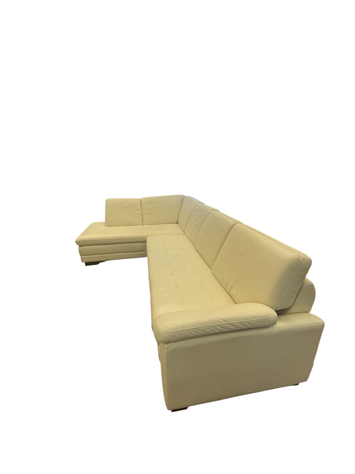 L-Shape Faux Leather Sofa