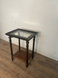2-Tier Wood Iron Side Table