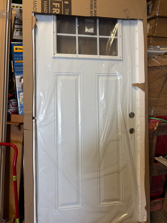 37" 3/8 x 82" 3/8 Pre Hung Right Hand Steel Door