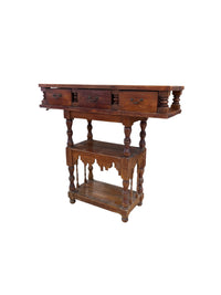 Antique 3 Tiered Tall Console Table