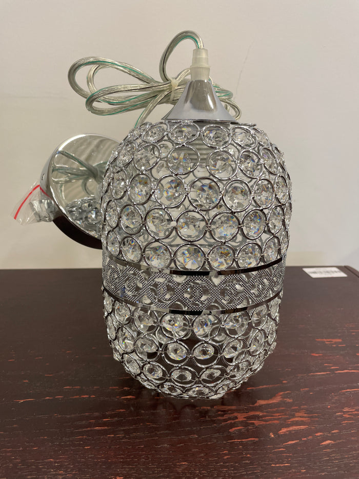 Glass and Chrome Pendant Light