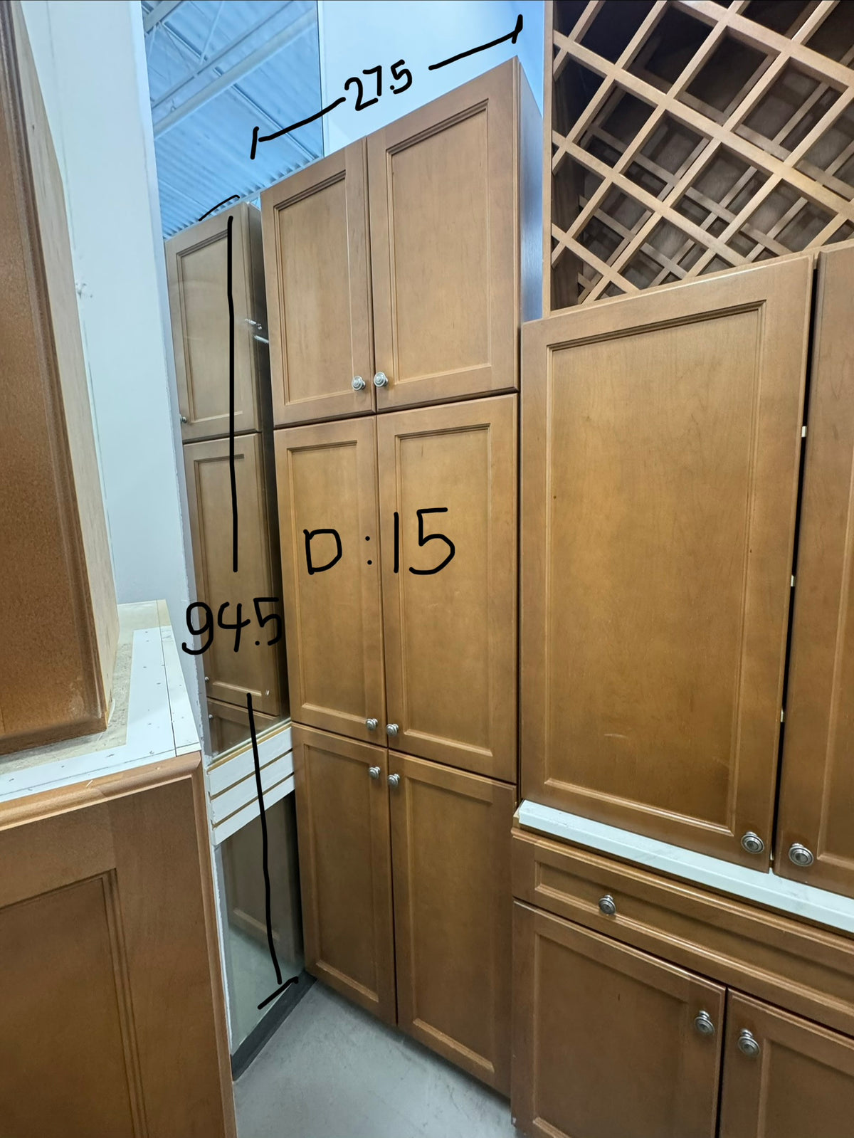 Set 24 Pieces Brown Shaker Panel kitchen Cabinets