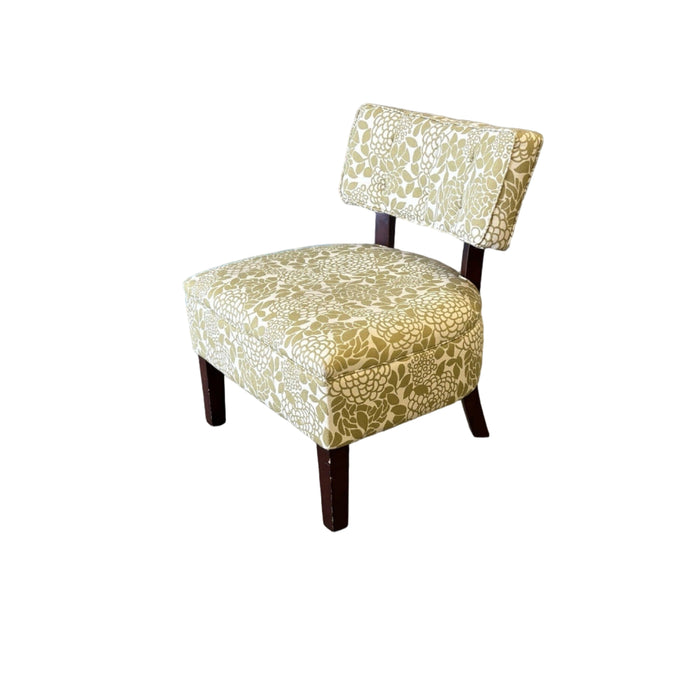 26-Inch Mid-Century Floral Print Accent Chair