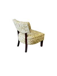 26-Inch Mid-Century Floral Print Accent Chair