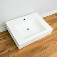 26-inch Porcelain Countertop Sink in White