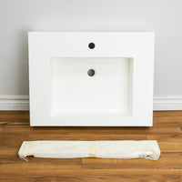 26-inch Porcelain Countertop Sink in White