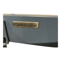 Crate & Barrel Cerulean Blue Metal Spindle Queen Bed Frame