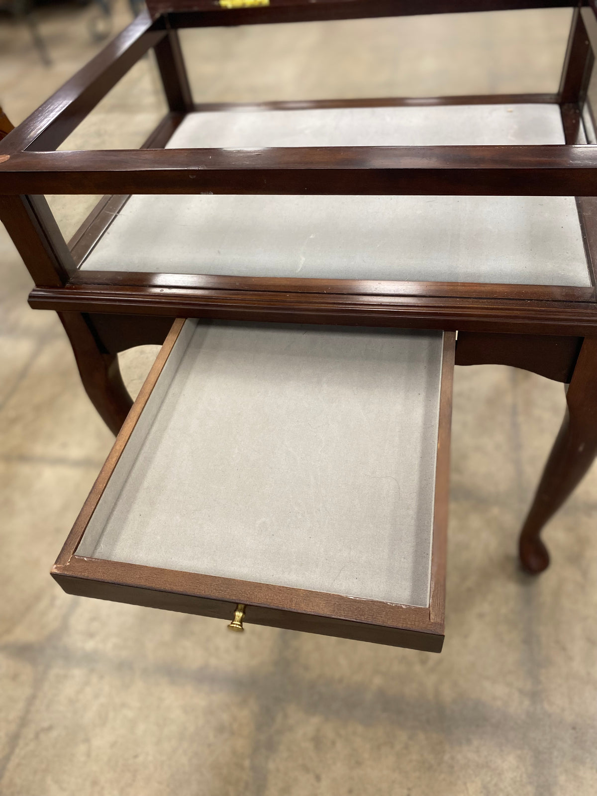 Glass Display End Table