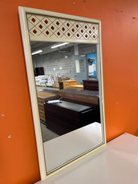 54"W Wooden Dresser with Mirror in Cream
