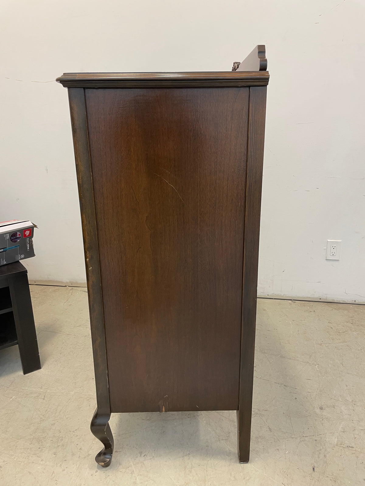 Sturdy Wood Buffet with Brass Hardware