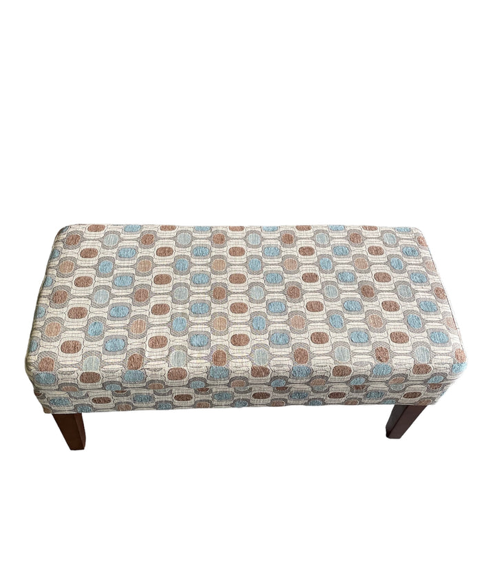 Upholstered Patterned Storage Bench