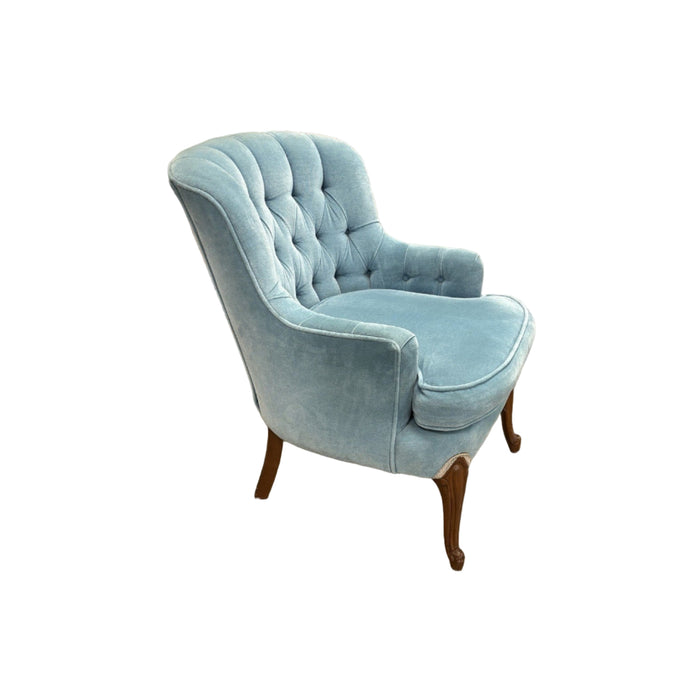 27-Inch Vintage Velvet Accent Chair
