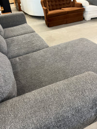 96" Convertible Grey Chenille Sofa