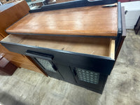 Black Wooden Sideboard with Wood Top