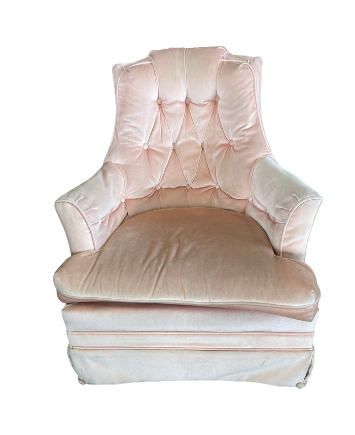 Light Pink Upholstered Armchair