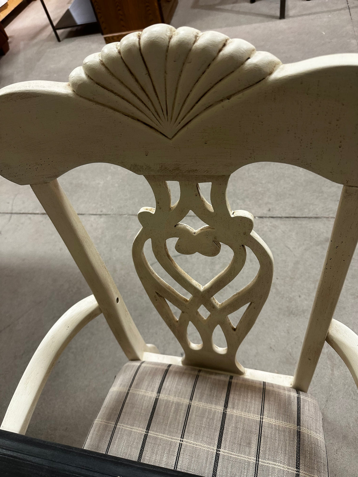 Dining table and six chairs