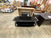Black Whalen TV Wood Glass Console