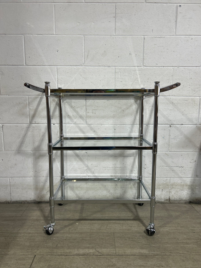 Chrome Three Bar Cart